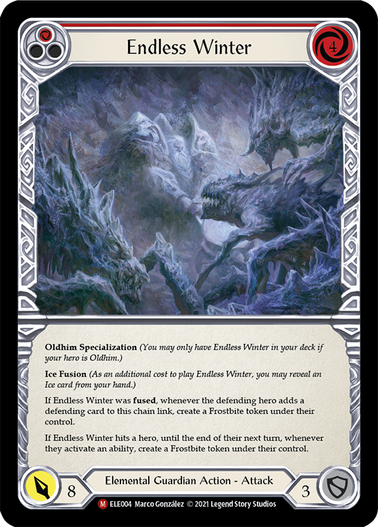 Endless Winter [ELE004] (Tales of Aria)  1st Edition Rainbow Foil | Silver Goblin