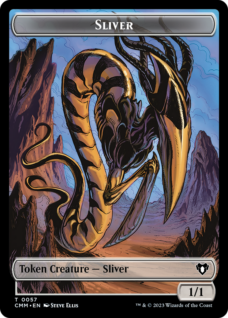 Copy (54) // Sliver Double-Sided Token [Commander Masters Tokens] | Silver Goblin