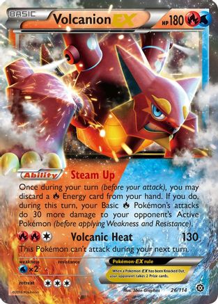 Volcanion EX (26/114) [XY: Steam Siege] | Silver Goblin