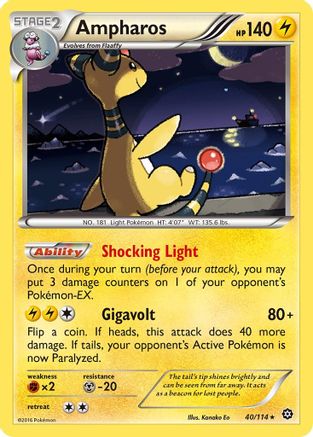 Ampharos (40) Holofoil - XY  Steam Siege