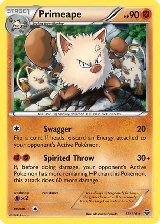 Primeape (53/114) [XY: Steam Siege] | Silver Goblin