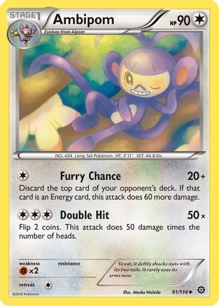 Ambipom (91) Reverse Holofoil - XY  Steam Siege