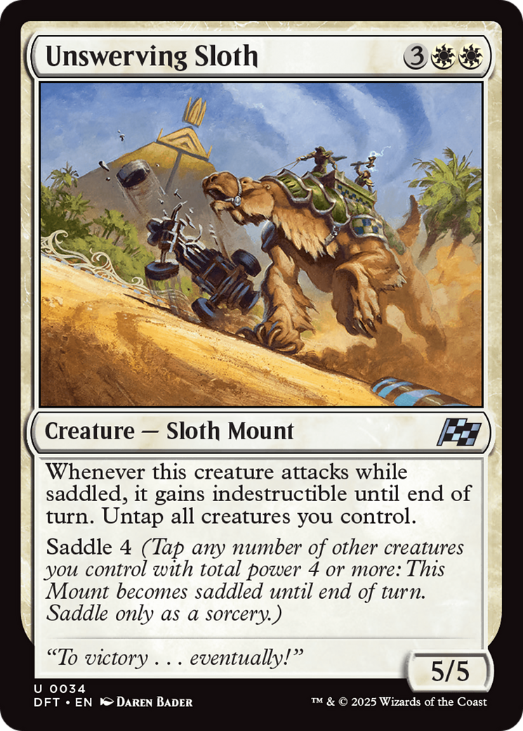 Unswerving Sloth Foil (034) - Aetherdrift