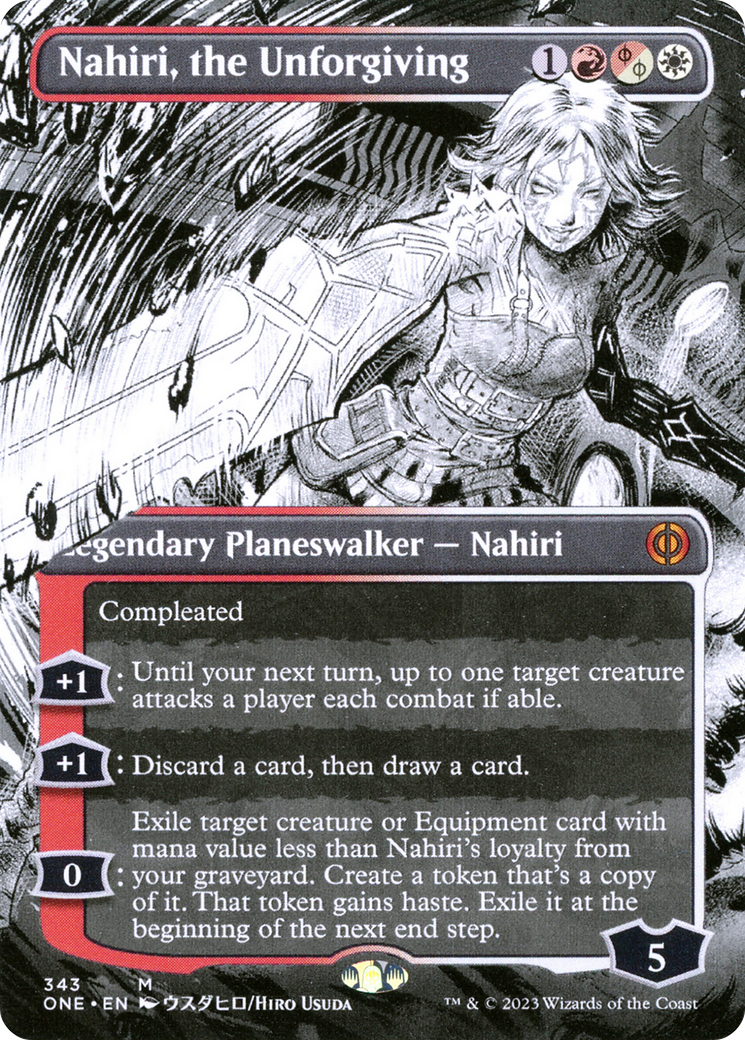 Nahiri, the Unforgiving (Borderless Manga) [Phyrexia: All Will Be One] | Silver Goblin