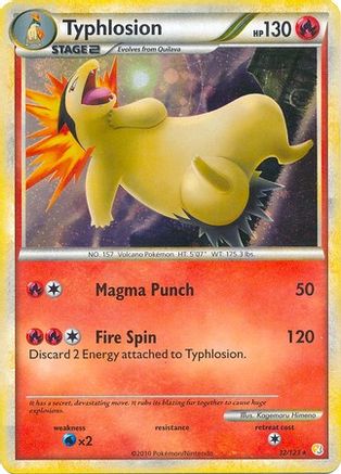 Typhlosion (32/123) (Theme Deck Exclusive) [HeartGold & SoulSilver: Base Set] | Silver Goblin