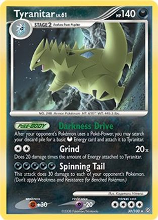 Tyranitar (30/100) (Theme Deck Exclusive) [Diamond & Pearl: Stormfront] | Silver Goblin