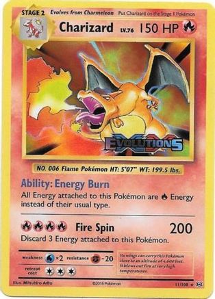 Charizard (11/108) (XY Evolutions Prerelease) [XY: Black Star Promos] | Silver Goblin