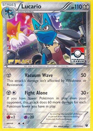 Lucario (63/124) (League Promo 1st Place) [XY: Fates Collide]