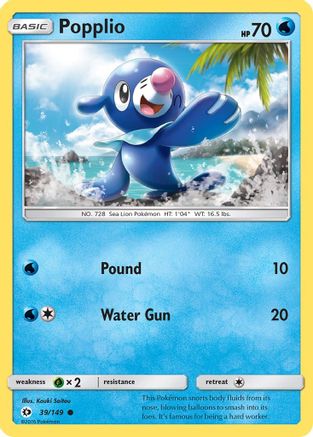 Popplio (39/149) [Sun & Moon: Base Set] | Silver Goblin