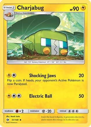 Charjabug (51/149) [Sun & Moon: Base Set] | Silver Goblin