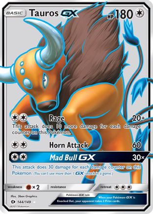 Tauros GX (144/149) [Sun & Moon: Base Set] | Silver Goblin