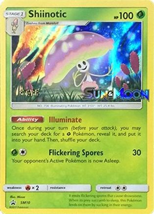 Shiinotic (SM10) (Staff Prerelease Promo) [Sun & Moon: Black Star Promos] | Silver Goblin