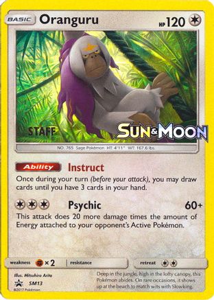 Oranguru - SM13 (Prerelease) [Staff] (SM13) Holofoil - SM Promos