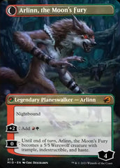 Arlinn, the Pack's Hope // Arlinn, the Moon's Fury (Borderless) [Innistrad: Midnight Hunt] | Silver Goblin