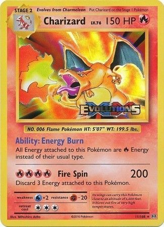 Charizard (11/108) (XY Evolutions Prerelease) [XY: Black Star Promos] | Silver Goblin