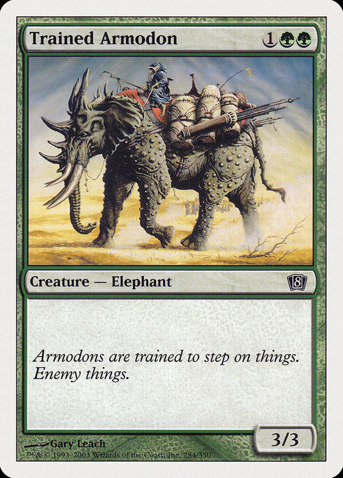 Trained Armodon [Eighth Edition] Foil