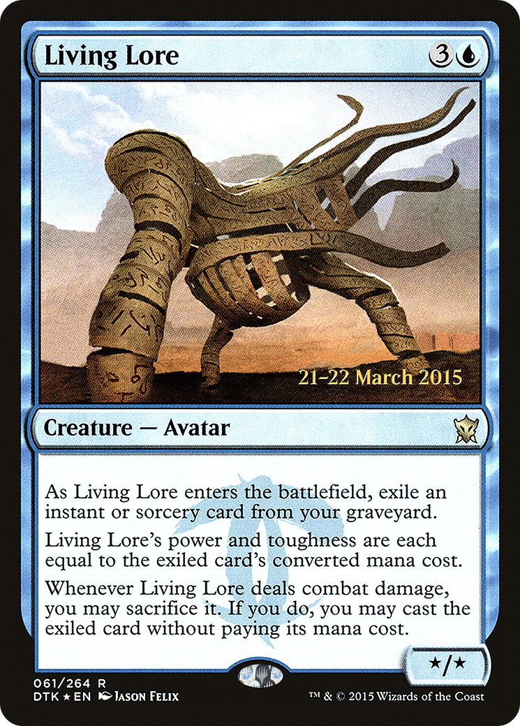 Living Lore [Dragons of Tarkir Prerelease Promos] | Silver Goblin