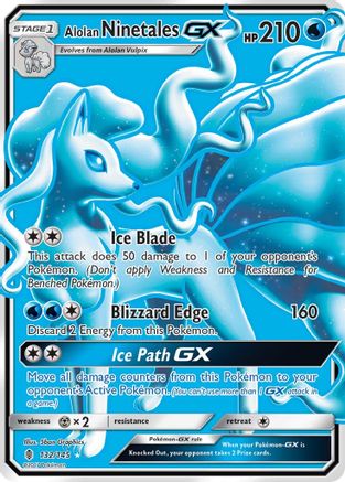 Alolan Ninetales GX (Full Art) (132) Holofoil - Guardians Rising