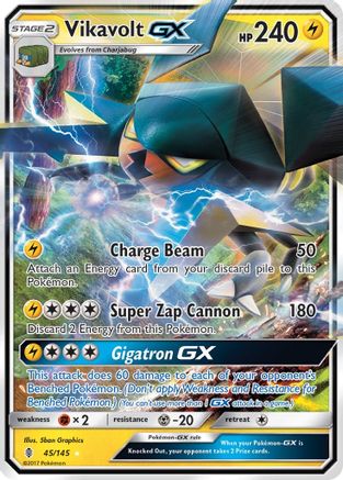 Vikavolt GX (45/145) [Sun & Moon: Guardians Rising] | Silver Goblin