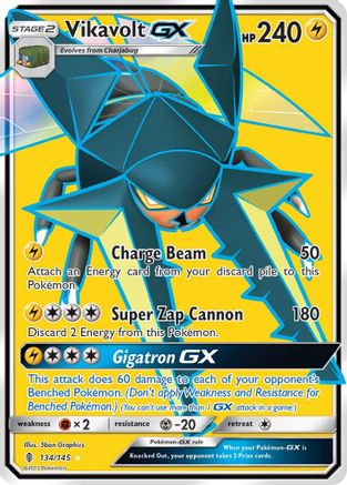 Vikavolt GX (134/145) [Sun & Moon: Guardians Rising] | Silver Goblin