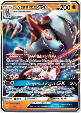 Lycanroc GX (74) Holofoil - Guardians Rising