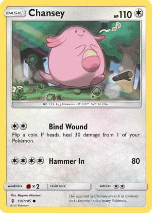 Chansey (101) Reverse Holofoil - SM  Guardians Rising