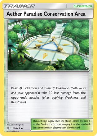 Aether Paradise Conservation Area (116) Reverse Holofoil - SM  Guardians Rising