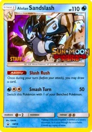 Alolan Sandslash - SM18 (Prerelease) [Staff] (SM18) Holofoil - SM Promos