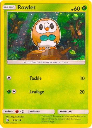 Rowlet (9/149) (Cosmos Holo) [Sun & Moon: Base Set]