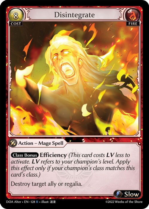Disintegrate (128) [Dawn of Ashes: Alter Edition] Foil