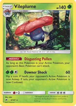 Vileplume (6/147) [Sun & Moon: Burning Shadows] | Silver Goblin