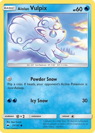 Alolan Vulpix (27) Reverse Holofoil - Burning Shadows