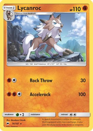 Lycanroc (76/147) [Sun & Moon: Burning Shadows] | Silver Goblin