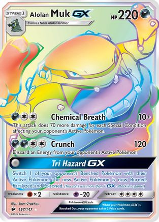 Alolan Muk GX (Secret) (157) Holofoil - Burning Shadows