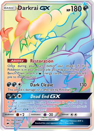 Darkrai GX (158/147) [Sun & Moon: Burning Shadows] | Silver Goblin