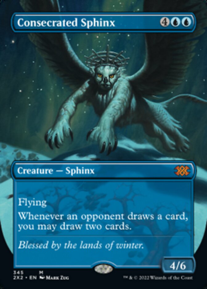 Consecrated Sphinx (Borderless Alternate Art) [Double Masters 2022] | Silver Goblin