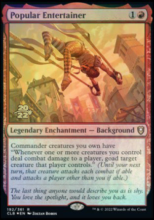 Popular Entertainer [Commander Legends: Battle for Baldur's Gate Prerelease Promos] | Silver Goblin