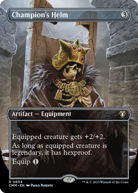Champion's Helm (Borderless Alternate Art) [Commander Masters] Foil