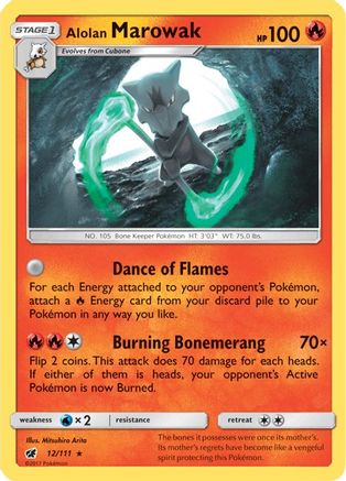 Alolan Marowak (12) Reverse Holofoil - Crimson Invasion