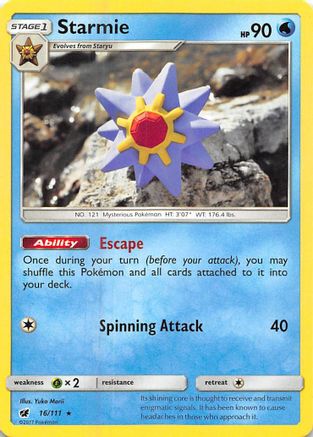 Starmie (16/111) [Sun & Moon: Crimson Invasion] | Silver Goblin