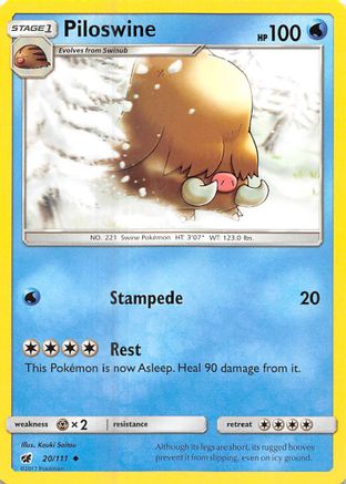 Piloswine (20/111) [Sun & Moon: Crimson Invasion] | Silver Goblin