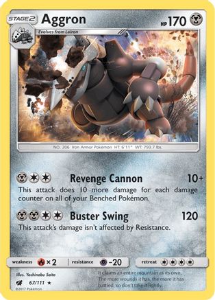 Aggron (67) Holofoil - Crimson Invasion