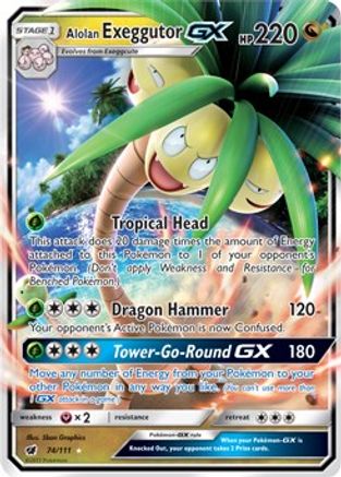 Alolan Exeggutor GX (74/111) [Sun & Moon: Crimson Invasion] | Silver Goblin