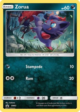 Zorua (SM83) [Sun & Moon: Black Star Promos] | Silver Goblin