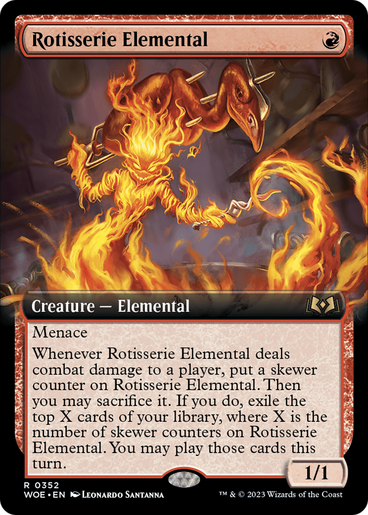 Rotisserie Elemental (Extended Art) [Wilds of Eldraine] | Silver Goblin