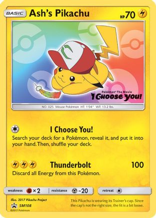 Ash's Pikachu - SM108 (SM108) - SM Promos