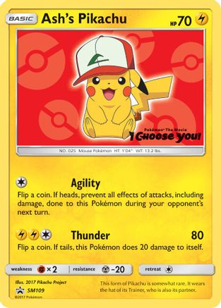 Ash's Pikachu - SM109 (SM109) - SM Promos