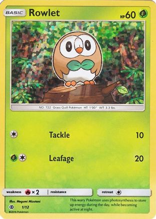 Rowlet (1/12) [McDonald's Promos: 2017 Collection]