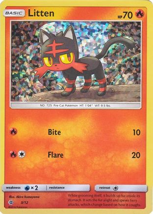 Litten (3/12) [McDonald's Promos: 2017 Collection] | Silver Goblin