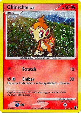 Chimchar (76/130) (Cosmos Holo) [Diamond & Pearl: Base Set] | Silver Goblin